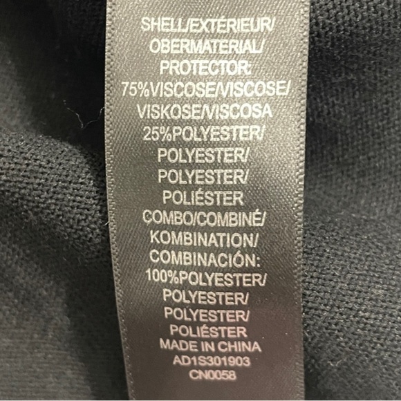 Adrianna Papell  Black V Neck Sweater Knit Top with 3/4 Sheer Sleeves Sz M - Picture 9 of 13